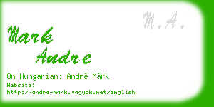mark andre business card
